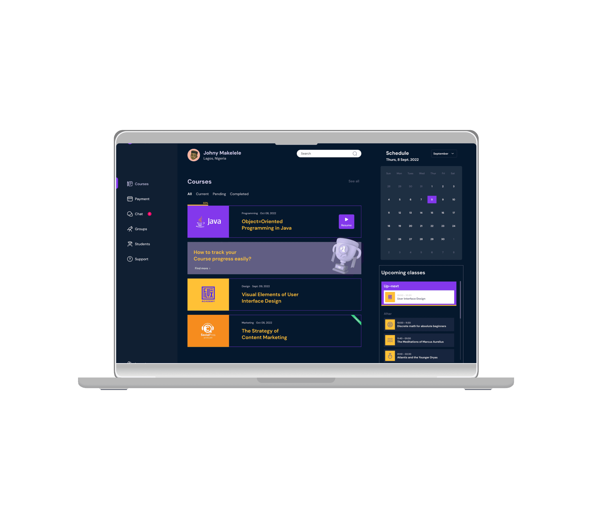 Online Learning Dashboard